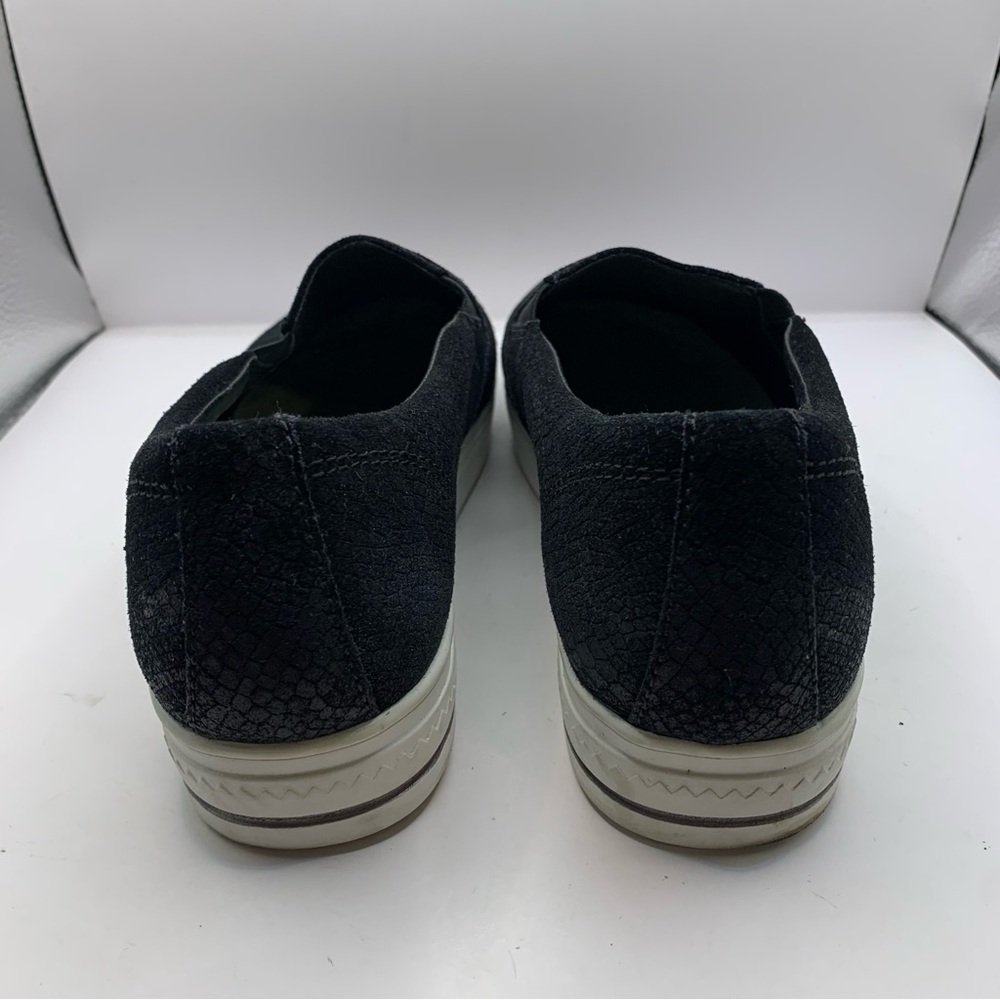 SALVIA black fabric platform loafers KERN COW SUEDE snake print size EU 40 US 9 - Picture 7 of 11